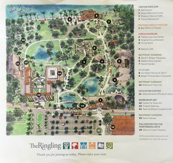 Guide map of The Ringling
