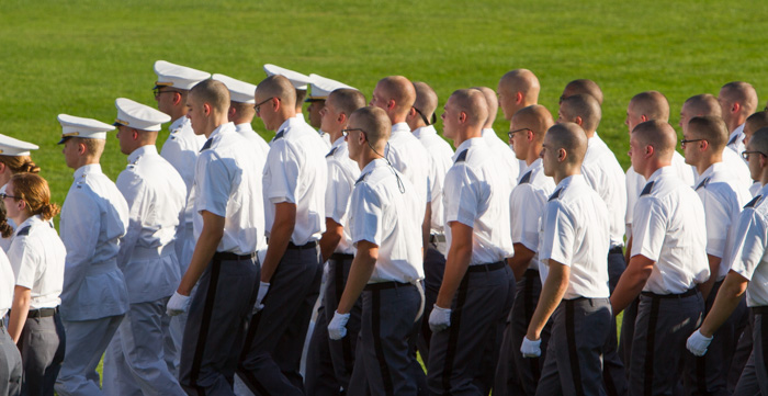 Matthew marching in H Company, 3rd Platoon. Is the entire basketball team in his Company?