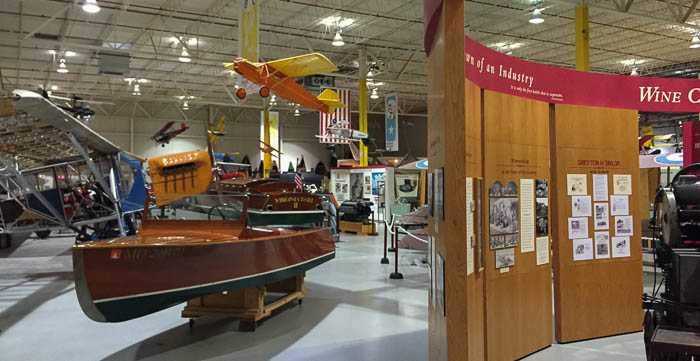 Displays in the Curtiss Museum