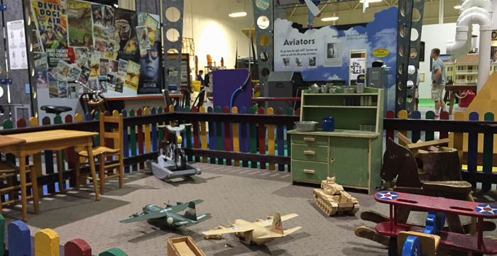 The children's play area in the Curtiss Museum