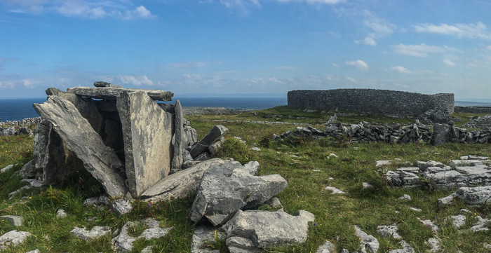 Megalithic tomb outside Dun Eochla on Inishmore