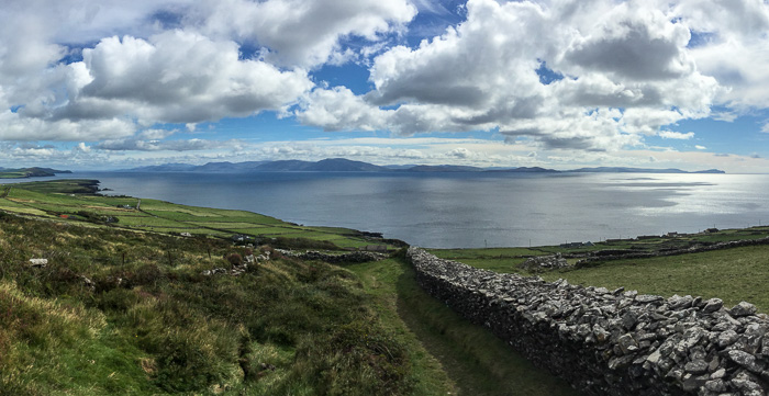 View of the Iveragh peninsula from the Dingle Way