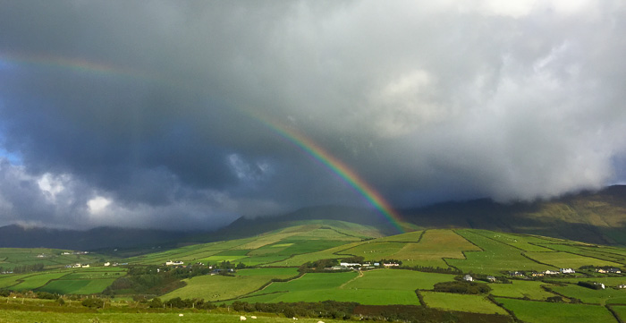 Rainbow as we hiked out of Annascaul towards Dingle