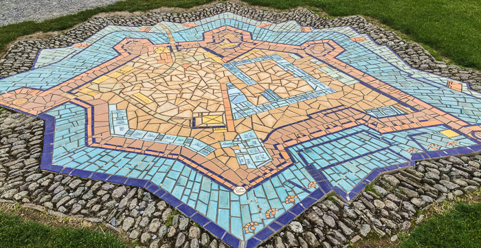 Mosaic of the Charles Fort, a unique star-shaped fort on Ireland's southern coast