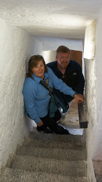 Dave and Lisa, checking out the castle defenses