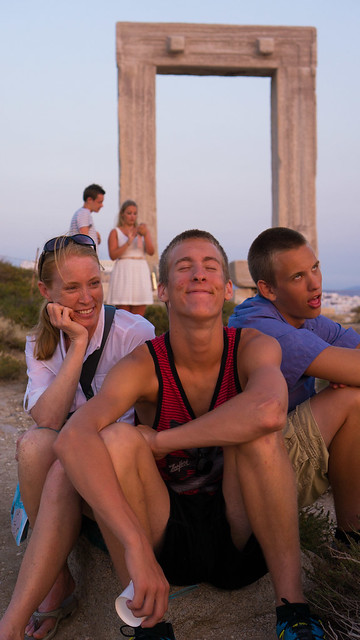 C'mon, say cheese - at the Temple of Apollo in Naxos