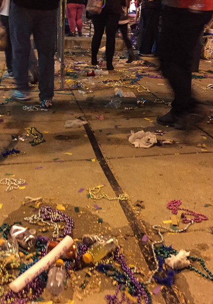 Ugh, trash was everywhere after Endymion passed by and the crowds wrapped up their festivities.