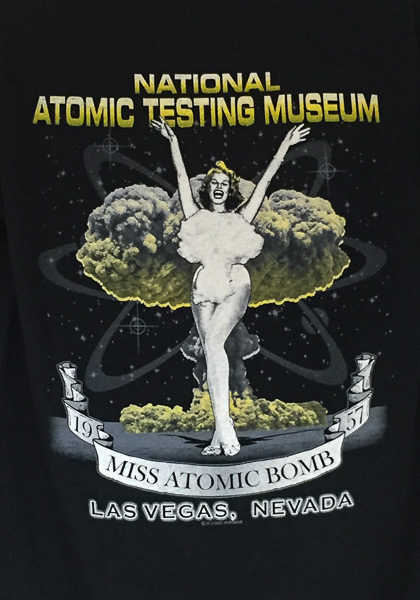 "Miss Atomic Bomb" t-shirt for sale in the gift shop