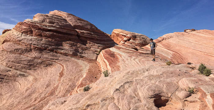 Chris on the Fire Wave trail in Valley of Fire