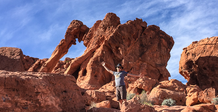 Chris at Elephant Rock in Valley of Fire