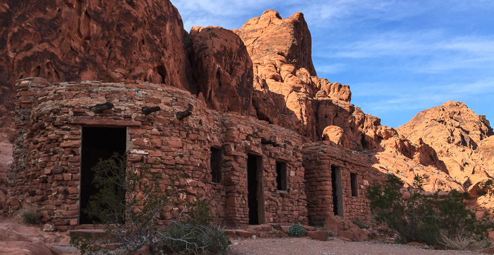 The old cabins in Valley of Fire