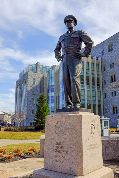 The Eisenhower statue at West Point