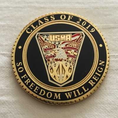 The Class of 2019 Crest and Motto. Of all the symbolism, I love how the Eagle claws (6) clutching chain links (9) give a nod to 2019's 50-year affiliate class, the Class of 1969.