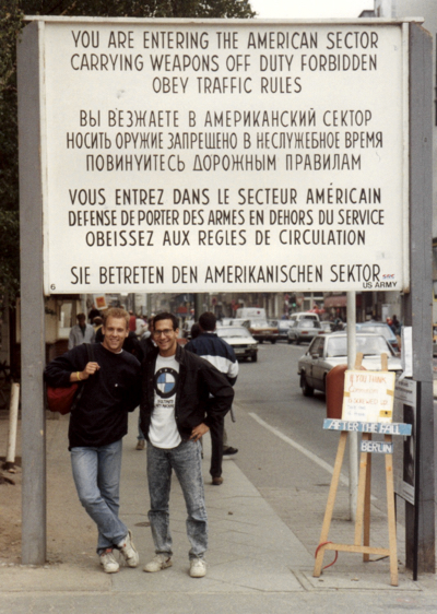 Chris and David in East Germany in 1991