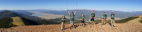 Panorama view of Baldy Summit looking SW
