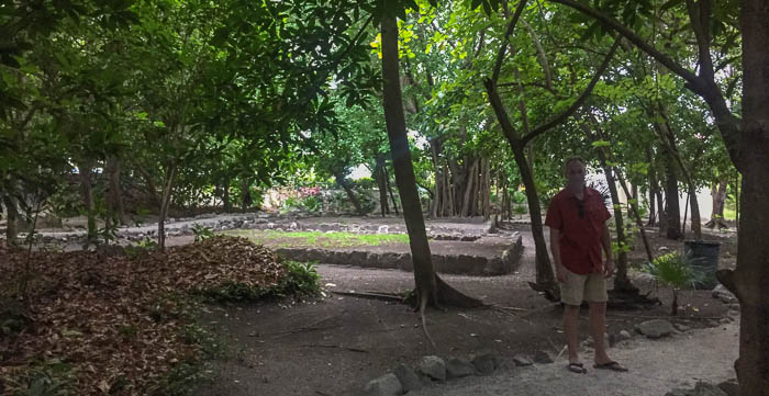 Chris walking the paths at the San Miguelito archaeological site. Terrible photo of a hidden gem.