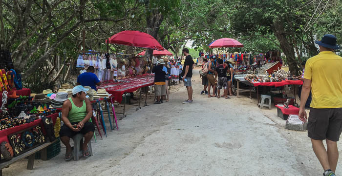 A fraction of the vendors lining pathways at Chichén Itzá