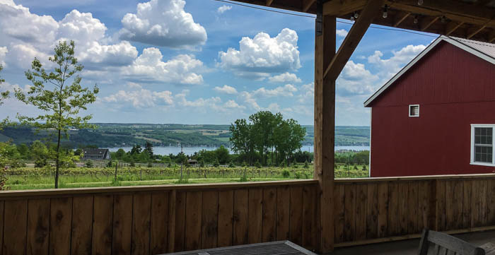 The view of Keuka from Abandon's covered patio