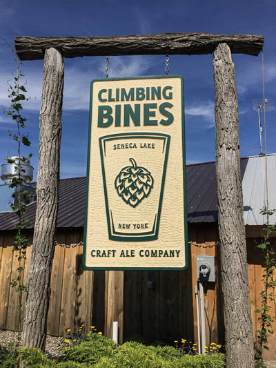 Climbing Bines craft brewery on Seneca Lake