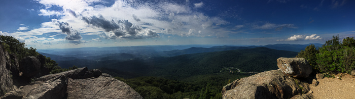 A pano at Mary's Rock. Gorgeous spot and one of the best viewpoints on the whole trail.
