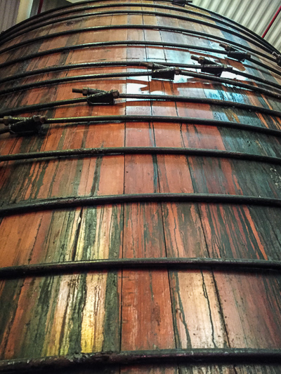 A 44,000 gallon redwood tank full of sherry. Gorgeous.