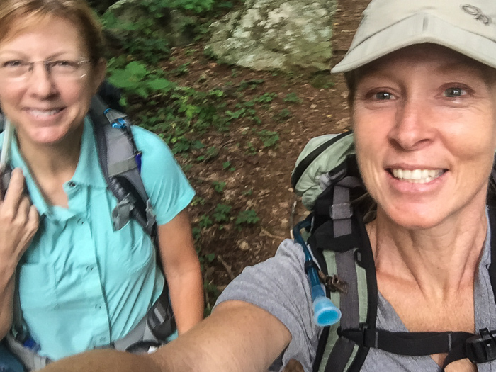An out-of-focus, totally giddy selfie. We're hitting' the trail baby!