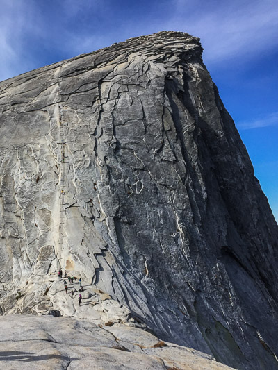 Climbing Half Dome. A really big rock.