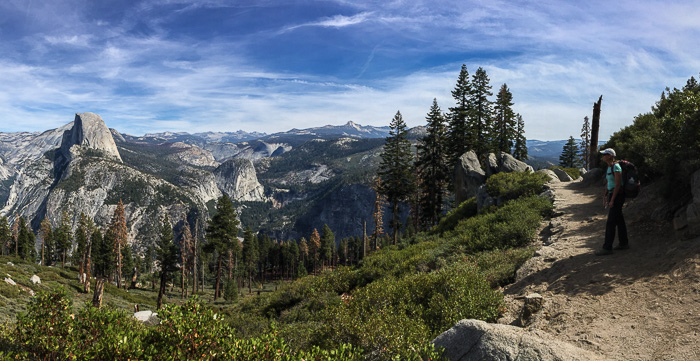 Just setting out from Glacier Point on the Panorama Trail. It's already less crowded!