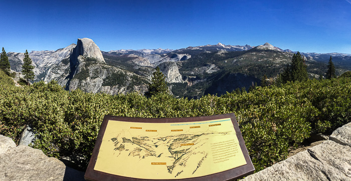 View from Glacier Point of Half Dome and beyond.