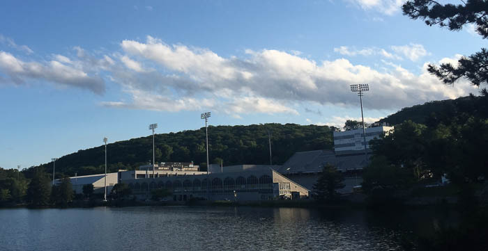 View of Michie stadium as we walked back to the car after the oath ceremony