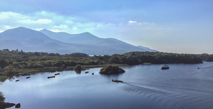 The view of Lough Leane from the top floor of Ross Castle