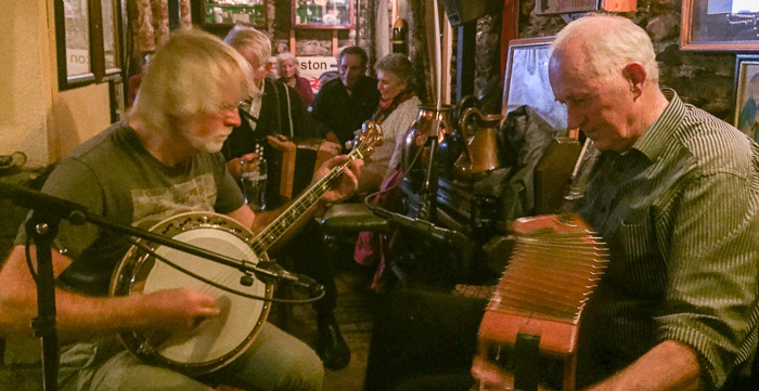 A Sunday evening session at The Railway Tavern in Camp
