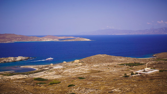 View form the top of Mt. Kythnos, Delos