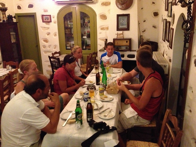 Dinner at Maro's Taverna in Naxos Chora, on the advice of our Kastro tour guide