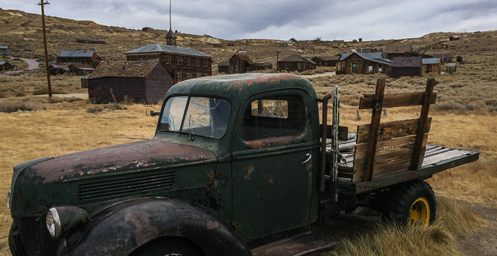 The Bodie ghost town. An old mining town northwest of Lee Vining.