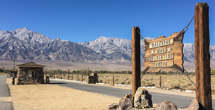 Old entrance station for the Manzanar Japanese internment camp